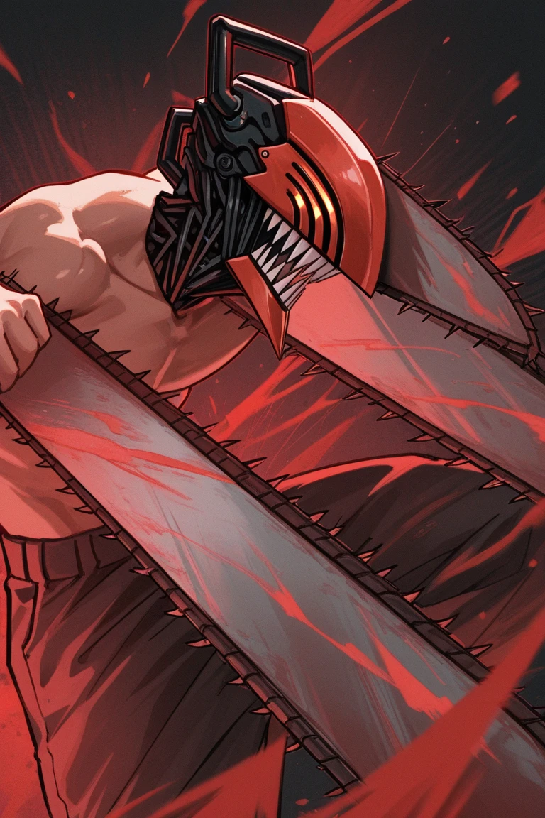 muscular gray skinned demon, bombastic demon, detailed demonic face, chainsaw man, robust kaiju, monstrous skull face, muscular body, Kaiju face, Demen Head.