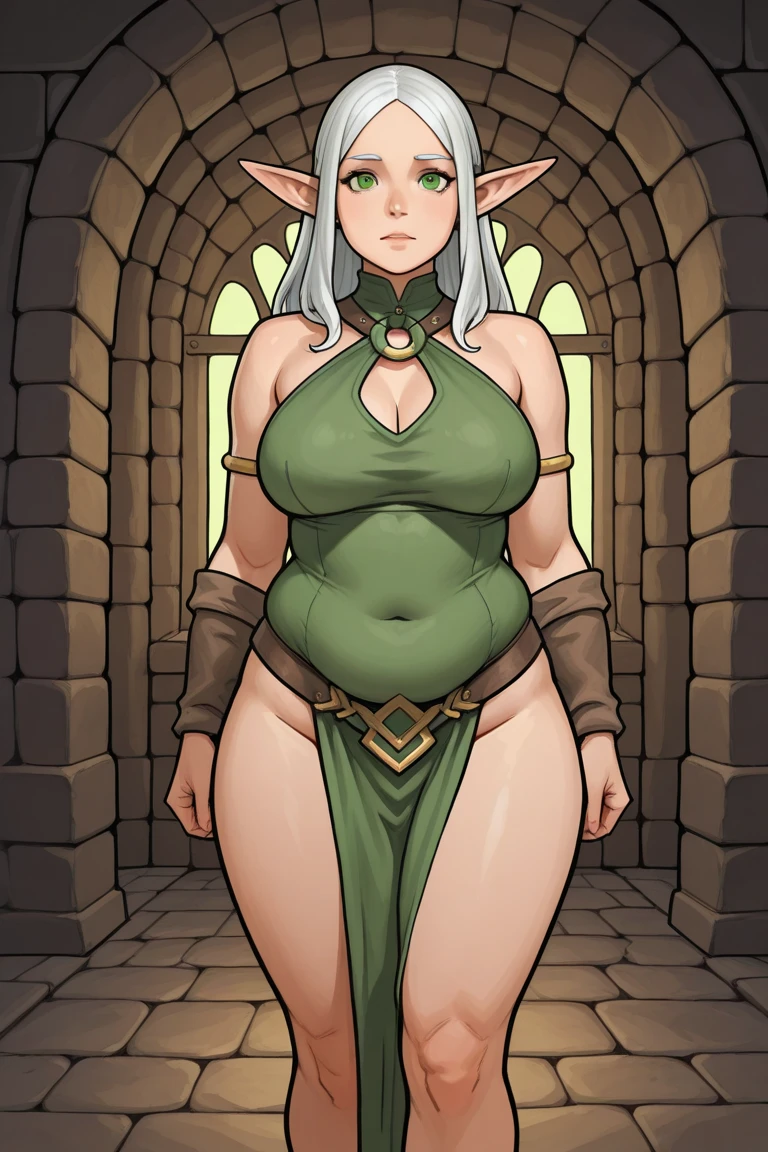 Fantasy,chubby elf,Tattered clothes,slave,livestock,Hidden Village,Adventurer,female,Sage,Alchemist,Big butt