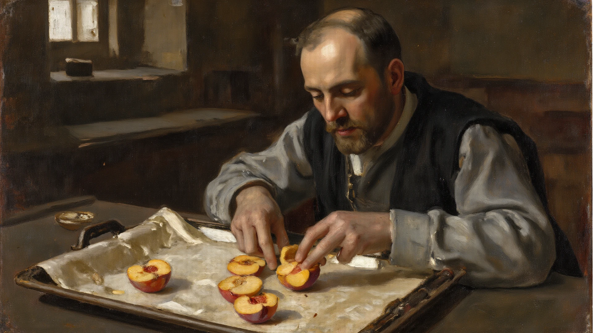Neoclassical Petroleum Person Buying A Product