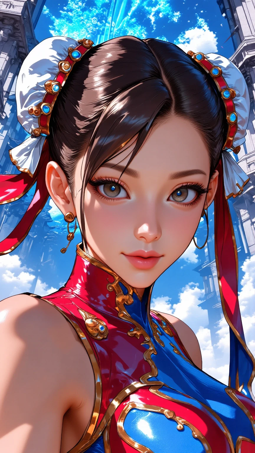 (((完美figure,figure,Chinese clothes,red clothes,red background,dragon,(Chinese fabric:1.2), hanfu,Big red lanterns hung high, Dragon and girl,dragon帽兜,(((ailisha,Brown pupils,1girl,solo,long black hair,Exposing bangs ))),(((wide hips))),S型figure:1.7))),((masterpiece)),high resolution, ((Best quality at best)),masterpiece,quality,Best quality,((( Exquisite facial features,looking at the audience,There is light in the eyes,blush,shy,Smile,happy))),(((Light and shadow interlace,huge ))),(((looking into camera,)))