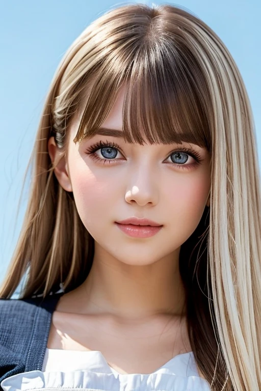 Shining, clear, white skin、Windblown hair obscures her pretty face、huge、20歳のかわいいセクシーな小さなBeautiful Face、Beautiful, shiny straight hair stands out、Spectacular, bright light blue eyes、Long, silky bangs that cover cute eyes, Sexy face hiding hair super long hair sexy cute young woman long natural blonde shiny glossy hair、Small Face Beauty、Gloss Face、Cheek gloss,Crystal Clear, frame center, 完璧にBeautiful Face、Beautiful Face、Beautiful hair with sparkling bright straight blonde hair、Silk bangs between the eyes、Bangs hide the eyes, Sparkling pale blue eyes, Sexy super long blonde cute young woman with super long blonde shiny light hair