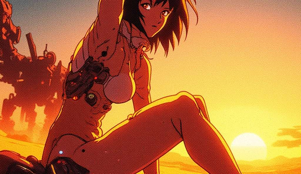 naked, nude, fubuki, green eyes, fubuki, nipples, pussy