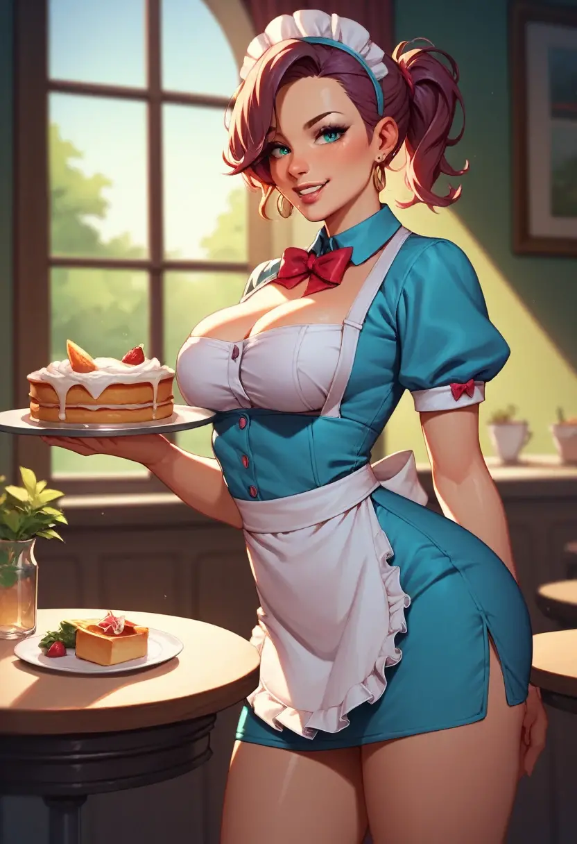 sexy waitress woman