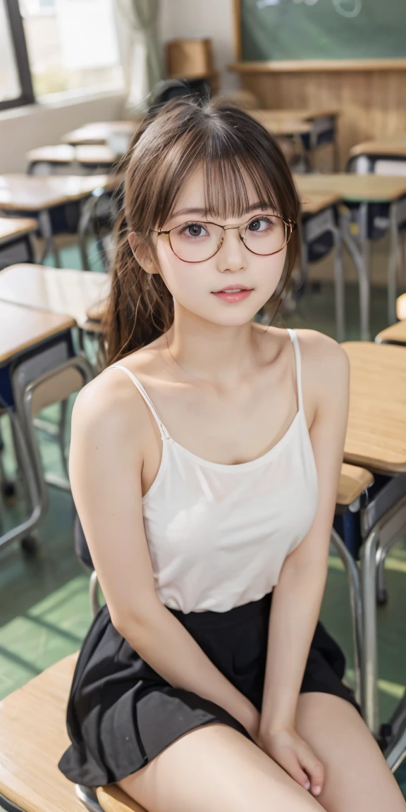  (Transparent white swimsuit without breast pads) 、(Japanese female student)(Are standing) (Nipplesの輪郭はNipplesの形をはっきりと表現している.Nipples)((Small breasts)), (Realistic: 1.4),((Pussy line))（On the front）RAW Photos, highest quality, (Realisticistic),(White school swimsuit),((Glasses)), (((Young Face))), (Written boundary depth), ((衣服を通してNipplesが見える))masterpiece, (Realistic), 4K、Beyond High Quality、Bangs、Long black hair、(indoor:1.5)Expressionless:1.4,Slim and beautiful body、Whole Body Ezbian:1.2.Beautiful Skin