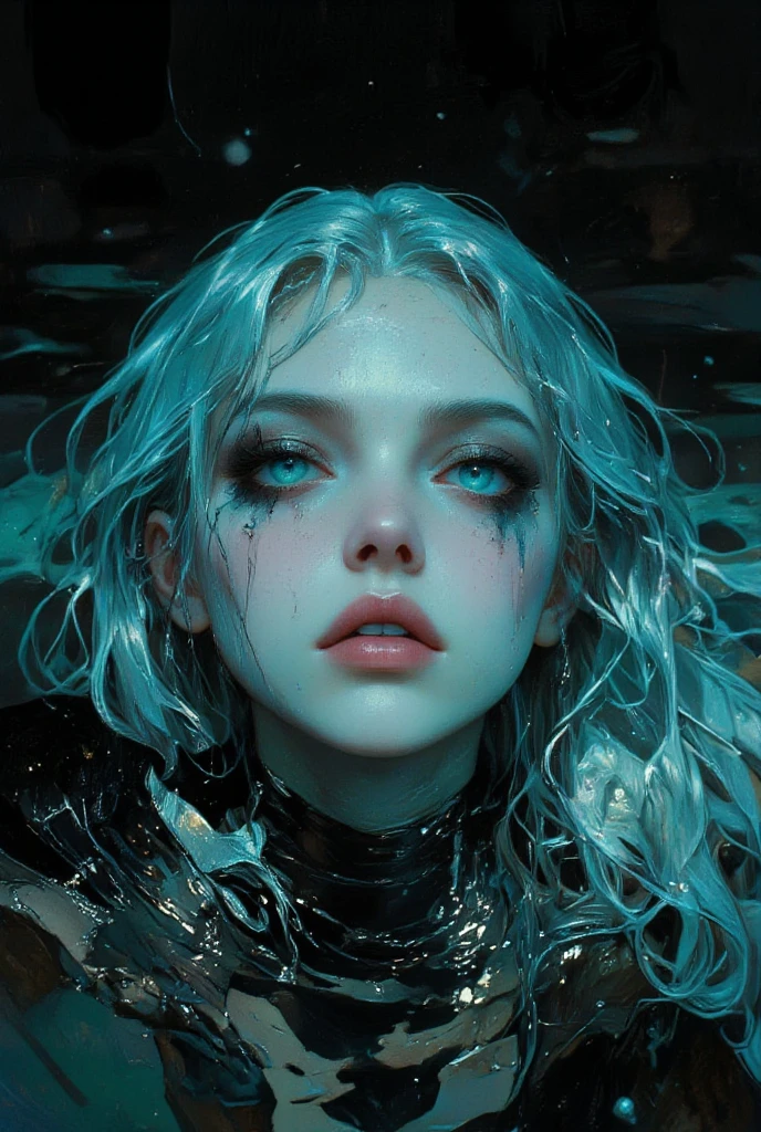(masterpiece, best quality, ultra-detailed, best shadow), (beautiful detailed face:1.3),(solo), (family_friendly:0.8),high contrast, ultra-high resolution,(1girl under deep sea:1.6),(diving AND petting a whale:1.3),full body, diving suit,refract light from above,glowing_light,vivid seaweed,colorful corals, looking_afar, tropical fish,(turbulence disturbed hair:1.2),([blue|silver] hair:1.1)
