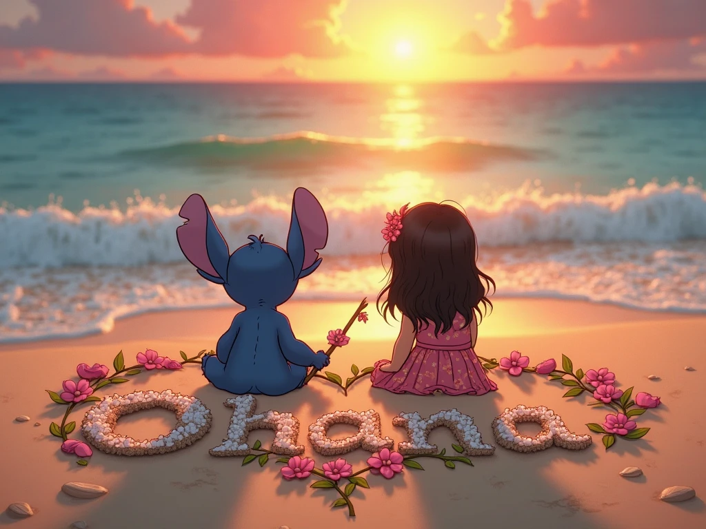 stitch and stitch abraçoging on the beach with a blue sky in the background, Lilo e Stitch, Disney!!, Vestir mentira!!, Vestir mentira!!!, pin on anime, ahhhh, feliz!!!, in style of Disney animation, Vestir!!! mentira!!!, rosa e azul, ambos rindo, estilo anime”, Vestir!!!! mentira!!!!, abraço, azul e rosa