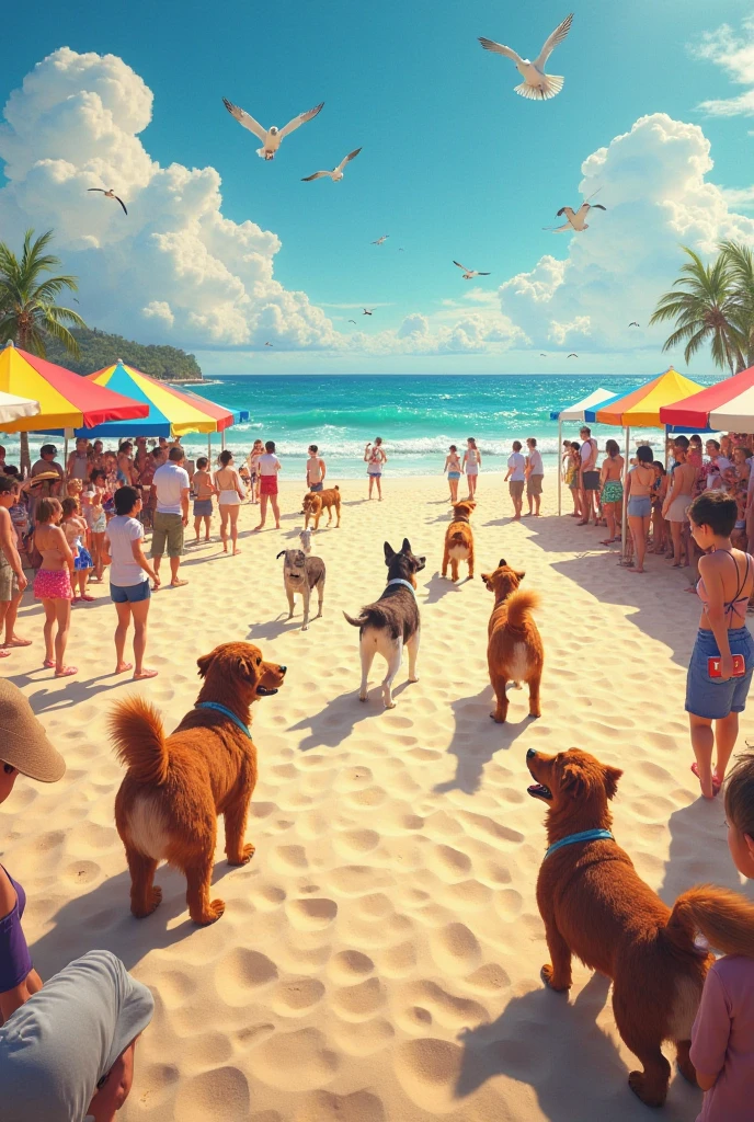 Pet lover beach event with the theme "Pretty Petty Lover Beach"