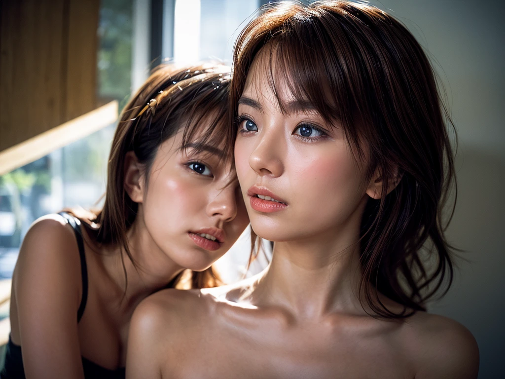 doress、(Photorealsitic:1.4)、(hyper realisitic:1.4)、(realisitic:1.3)、(Smooth lighting:1.05)、(Improved lighting quality in movies:0.9)、32K、1girl in、20 years girl、Realistic lighting、Back lighting、Facial light、raytrace、(brightened light:1.2)、(enhanced quality:1.4)、(Top quality real texture skins:1.4)、finely eye、finerly detailed face、Fine quality eye、(Tired, sleepy and satisfied:0.0)、 close up of face、tshirts、(enhance body line mood:1.1)、(Increase the beauty of skin texture:1.1)、((Aya Ueto))、TOKYOcty、Roppongi、nightclubs、dance、