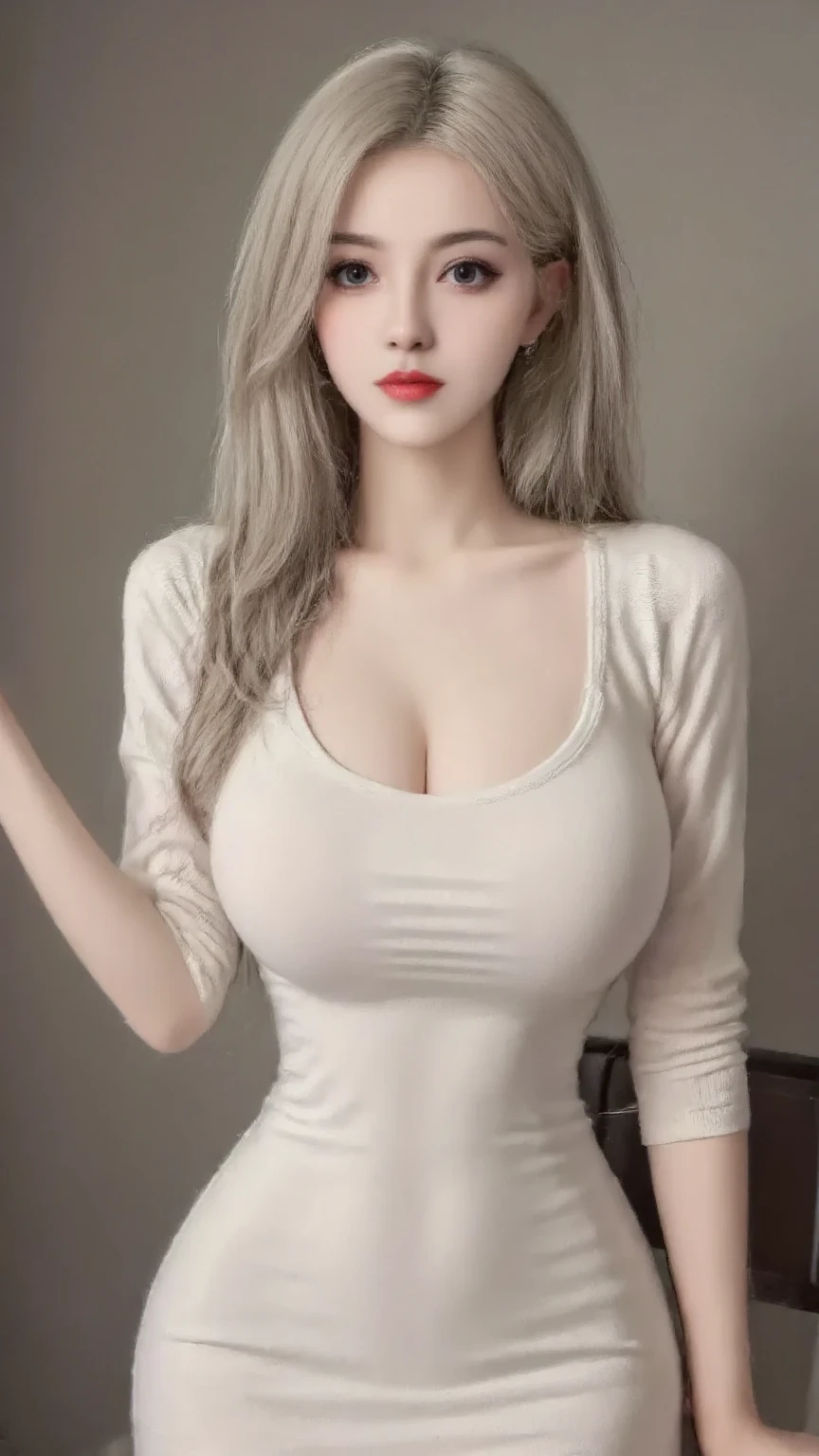 1girl,huge breast, brown hair, high quality, ultra detailed, masterpiece, realistic