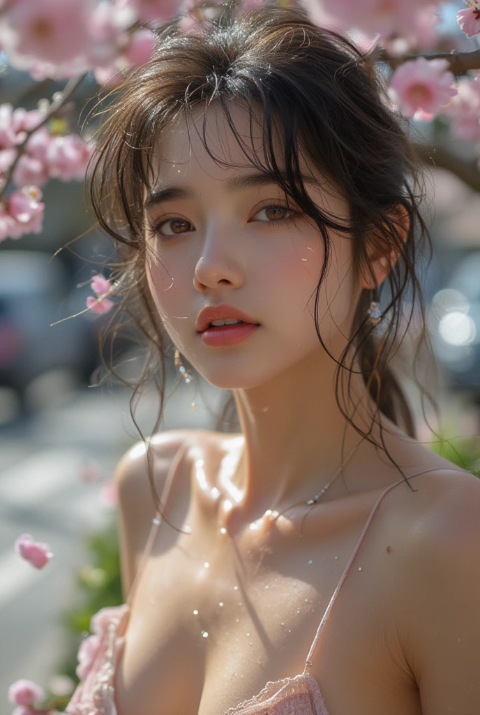 ((masterpiece, Highest quality, High resolution, Photorealistic, RAW Photos, 8k wallpaper)), Very detailed, Look at me and smile、(1 4 Mature Japanese Women:1.1)、(Accurate anatomy:1.1)、 Sexy woman, Detailed face, Beautiful Eyes, bangs, Soft small cleavage、(Sweaty nude body:1.4)、(Hair drenched in sweat:1.2)、(Ultra-fine realistic sweat:1.2)、(Perfectly recreates the texture of wet hair:1.2)、hyperpyrexia、Red face、Blushed、Hot face、(Recreates the texture and shine of real wet hair:1.2)、(Wet hair sticking to the skin:1.2)、(Wet textured shiny hair:1.2)、Very long wet hair、(Sweaty skin:1.2)、(汗でMoisturized Glowing Skin:1.1)、(Moisturized Glowing Skin:1.2)、Perfect Makeup、Long eyelashes、Bright red lipstick、Plump beautiful lips, Beautiful and shining lips、(Woman close up'Face:1.5)、(Blurred luxury love hotel bedroom:1.1)、(Warm and romantic lighting:1.1), (Calm colors:1.1)、Fascinating、Overflowing with sexiness、Ultra-high definition beauty face、Ultra HD Hair、Ultra-high definition sparkling eyes、(Ultra-high resolution perfect beautiful teeth:1.1)、(Transparent, accurate and beautiful teeth:1.1)、(Ultra-high resolution glossy skin:1.1)、Ultra high resolution glossy lips、Lustrous and bright lips,((The most beautiful mother in Japan))、((Very sexy))((A mother famous for her strict sex education))((Too sexy mom))、((Huge breasts that are a little saggy))、((Very soft breasts))、((long, fluffy, Beautiful black hair(Long hair at night:1.45))), ((Wearing a lewd shiny micro bikini))((Very perfect body))、((A cool face with a pure and sexy expression))、((A motherly face))、((Sweaty body))((Sexy eyes with tears))、((Sexy warehouse interior))、((Background with a luxury king-size double bed))((Everything about her oozes sexiness))、((Her skin gets oily when she sweats、She's glistening.))、((Realistic mommy boobs))、((Sweaty, Glowing Skin))、((Super sexy body))((Very sexy photo))、((White liquid is running down her cleavage))、、((plump))((Breasts that make you want to suck on them))、((Very embarrassed, Staring at the camera with a very confused look))、((The shape of the female genitalia is clearly visible))、((Random glamour model poses))、((((Extremely accurate anatomy))))