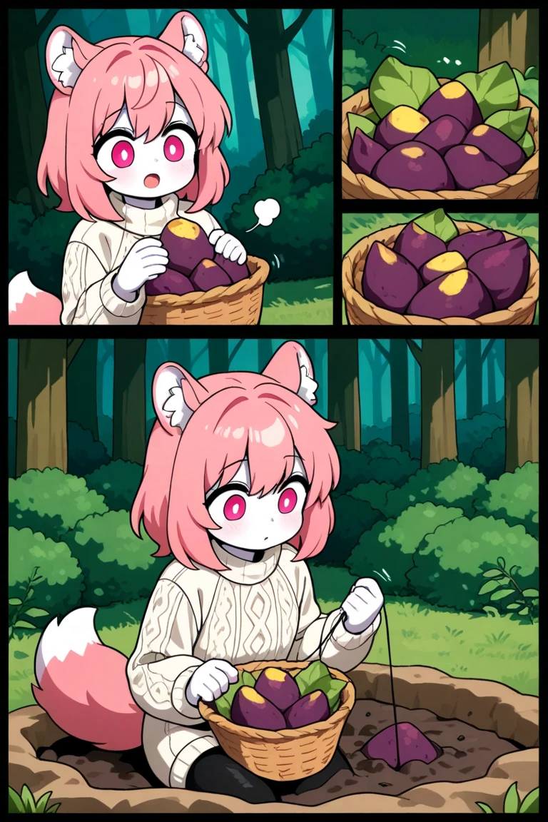 (((masterpiece))), (high quality:1.5))), (beautiful:1.5), (((8K))), (High resolution:1.5), (1 girl:1.5), (pink short hair:1.4), pink short hair:1.4), (Pink fox tail:1.5), (Pink fox tail:1.4), (pink fox ears and white tips), (pink eyes), (short shorts:1.3), (A light blue blouse with very cute frills.:1.4), (long sleeve:1.1), (Sit on a picnic sheet:1.4), (under the cherry tree:1.4), (Laughing 1.4), (Delicious-looking sandwiches:1.4),