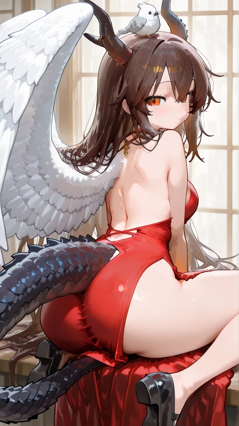 ((white background)), masterpiece, best quality, solo, nipples, naked, pussy, seductive pose, adult,