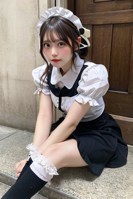 {girl baby face} Lady Naomi [Fluttering skirt] maid lolita