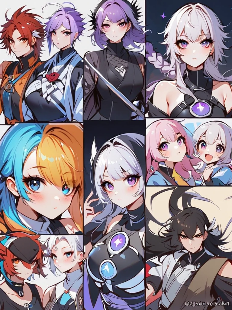Group of 5girls, hugging eachother, , , (, from front view), (blushing:1.3), (boobs on boobs), , masterpiece, highest quality, 8k, silver red hair, sfw, confident look, blackout sky stars background, Prince dress, red hair, dark blue eyes, looking at eachother