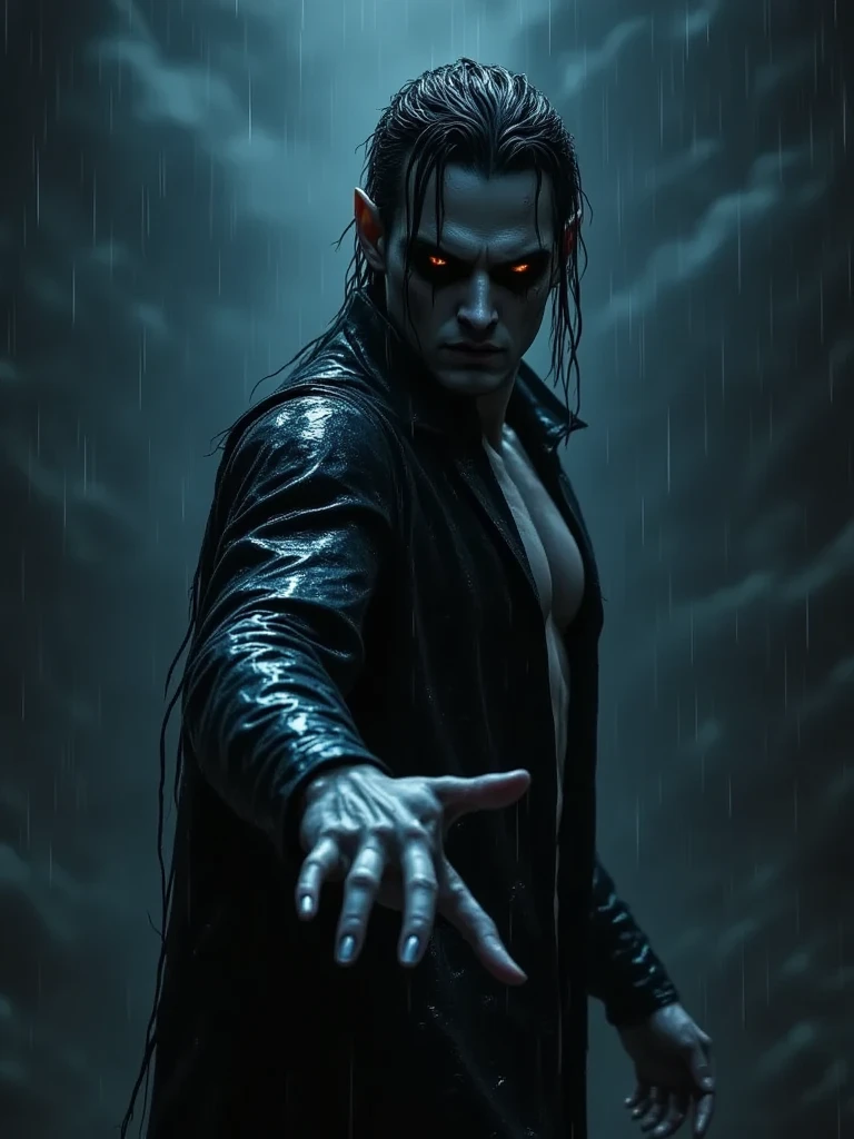 horror theme scenery, male, realistic style, sinister yellow eyes cut through the darkness, claws, evil tattoos on arms, scars, shallow, muted colors, intricate details, menacing expression, translucent, dark, spooky, surreal, photorealistic, masterpiece, best quality, High quality texture, detailed texture, ultra-detailed, 8K, HDR
