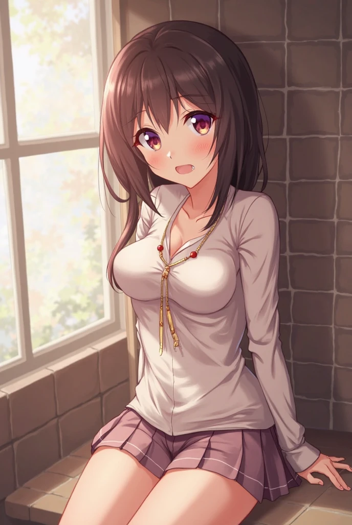 nsfw,hair dark brown 1;4,Left wink,In pain,White shirt,{{high quality bra}},I&#39;m scared,Abandoned school building at night,Sitting on the ground,{{beautiful large and medium size breasts 1:4}}, {{schoolgirl}}, black pleated skirt, top quality, From Below, cute girl, High quality background, slanted eyes, detailed shirt chest wrinkles, {{{high school girl}}}, BREAK, {{beautiful blue eye1:4}}, BREAK, five fingers