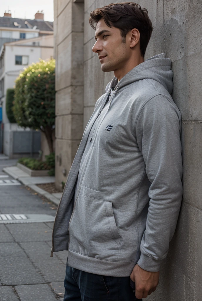 40 year old man with big butt wearing gray joggers