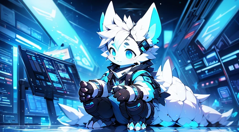 goo creature,transfur,mammal,Lab Room,splattered goo,The whole body is covered in white fur,the only person