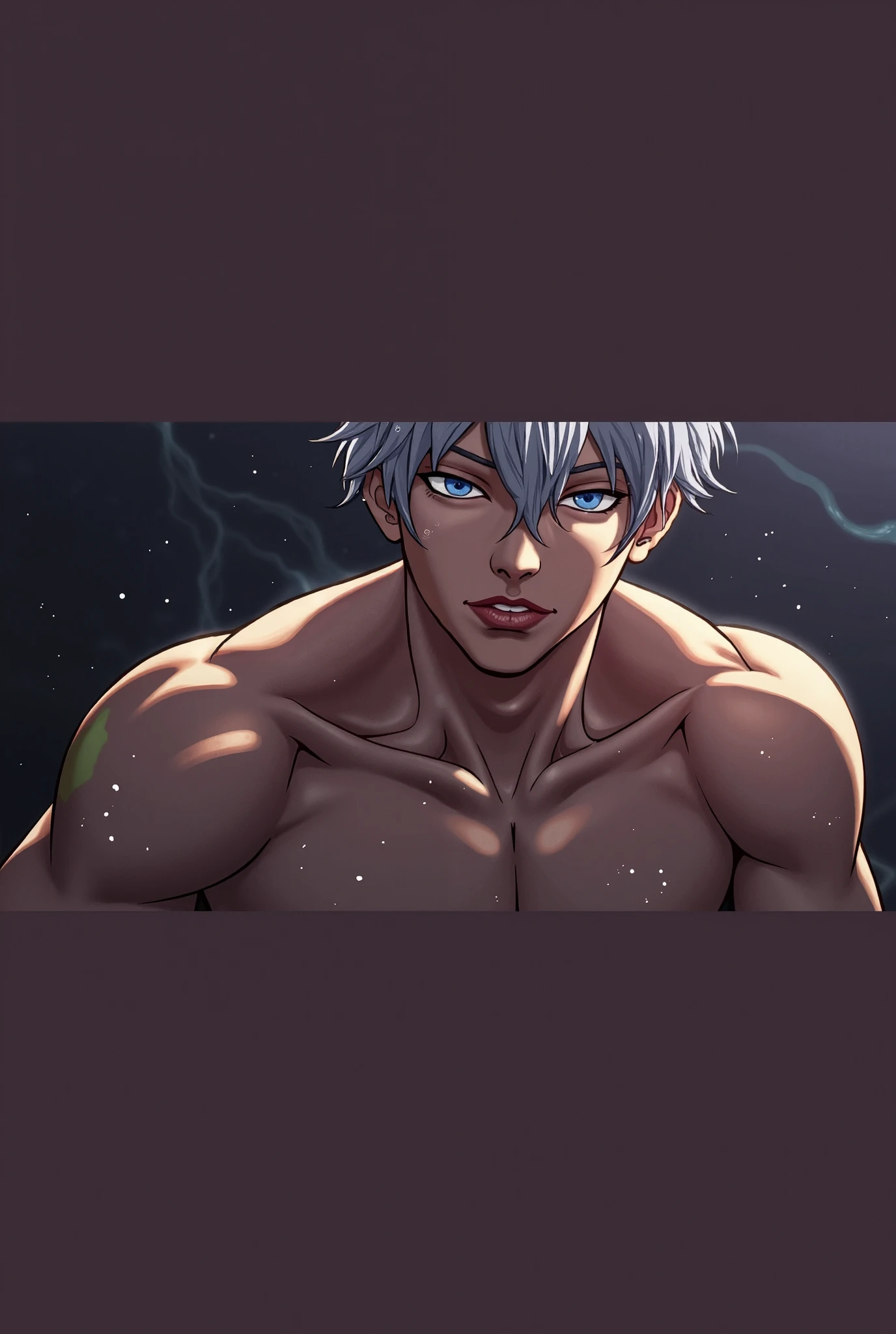 Shirtless Gojo Satoru 
