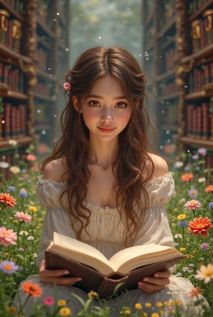 a , cute young girl in , school campus, outdoor garden, autumn leaves, sunlight, detailed facial features, beautiful eyes, long eyelashes, small nose, full lips, natural expression, detailed clothing folds, pleated skirt, knee-high socks, school bag, holding books, (best quality,4k,8k,highres,masterpiece:1.2),ultra-detailed,(realistic,photorealistic,photo-realistic:1.37),vibrant colors, natural lighting, cinematic composition, intricate background details, soft focus, warm color palette