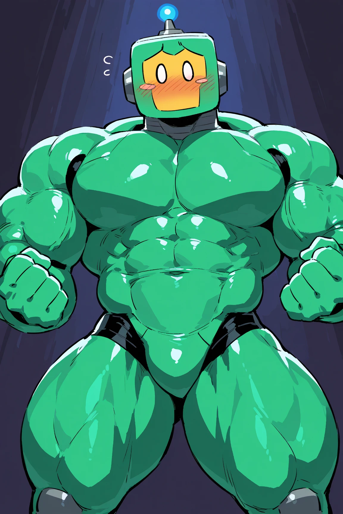 Green LaTeX moan face LaTeX Helmet Smooth Costume LaTeX over growing bigger monster Huge muscles chest Only greem power Ranger merge