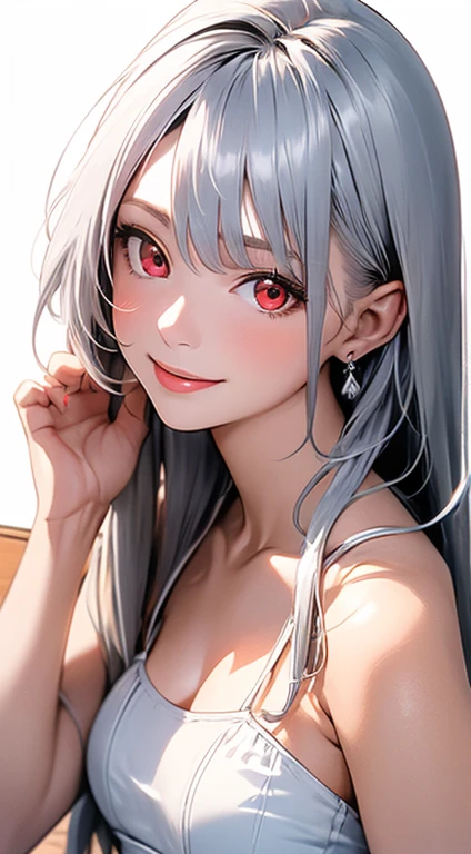 (Photorealistic:1.4)、asuna,(masterpiece、lens flare:1.5、spot light:1.2、Exquisite beautiful eyeonochrome:1.5,portlate、)、Cute Face、 3D Face、(White platinum hair:1.5、Straight Hair)、(1 Girl)、(Red eyes:1.2)、(upper body)、(Sundress)、 (Cute face:1.2),(forced smile),(half closed eyes),kind face,(Small breasts),(black background:1.5)、(glowing eyes:1.3)、()、 Neat and clean、Adorable、Slim Body(Tareme:1.5),Shiny Hair、(Glowing pink Skin)、Nijisketch,Manga,zydG