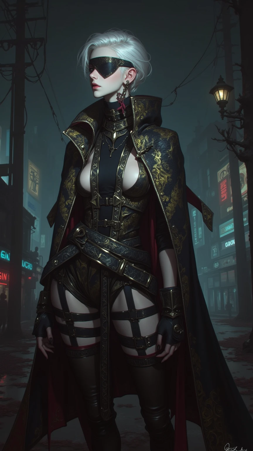 (((nsfw:0.9))),Large Breasts,Small waist,(Sexy body),Rainy night,city,Beautiful woman with gal make-up wearing a sports suit on the busy street of Gintama, Surrounded by sellers, Beautiful portrait of a stunning goddess girl, Beautifully detailed face, Porcelain-like skin, Full Body Shot, Centered, Super soft lighting, Symmetric, complicated, elegant, Very detailed, Realistic, Art Station, Concept Art, Smooth, Imagined by Greg Rutkowski and Boris Vallejo, cover, Trendy style