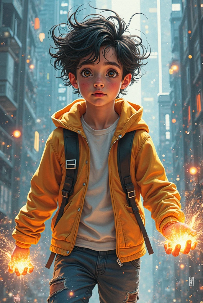Futuristic technology fantasy painting,A child's perspective