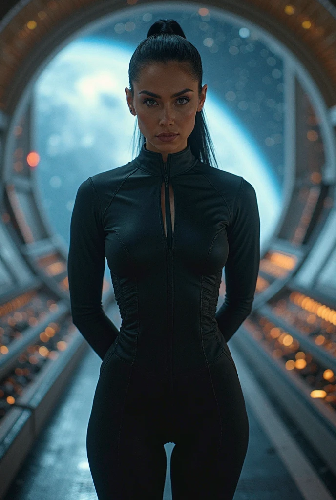 Sexy Vulcan woman, age 28, wearing a sexy red Star Trek uniform, she is consciously showing off her body in a seductive way, on a busy star ship, detailed face, beautiful eyes, long eyelashes, beautiful lips, short geometric hairstyle that shows her ears, detailed clothing, dynamic pose, cinematic lighting, highly detailed, 8k, photorealistic, masterpiece, sci-fi, hyper-realistic, high quality, (dynamic sexy provocative pose), fit, slender, (cleavage), ((undressing)), (photorealistic), amazing breasts, perfect beautiful legs, erotic pose, (view from front quarter), (perfect anatomy), spandex, mesh, (Star Trek Vulcan)
