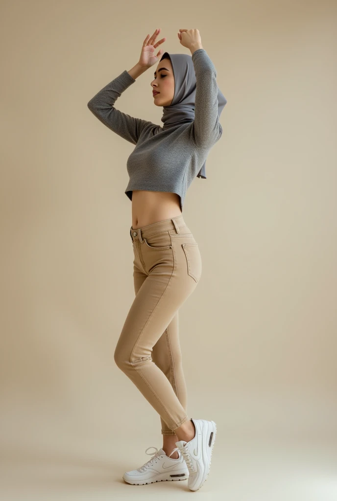 Indonesia Hijab girl peeing her pants