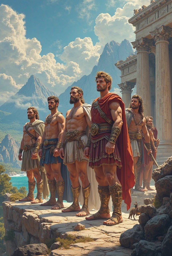 in roberto ferri and norman rockwell art style, a young slave, shirtless, barefoot, latino, perfect anatomy, sexy look realististic detailed muscles, with arms risen, dances in the center of a viking tavern