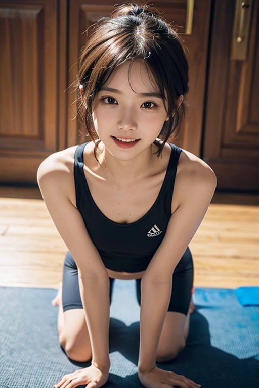 (Raw photo:1.2)、Highest quality、white, Beautiful detailed girl、Tight Water Suit、Latex Sweatsuit, Laughter、Twin tails、Highly detailed eyes and face、Beautiful and fine details、Large file size、High resolution、High resolution、8k wallpaper details、Highly detailed Ticker uniform 8K wallpaper、Light on the face、Cinema Lighting、18-year-old girl、Sexy pose、(Photorealism:1.4)、Awareness-raising、Surrealism、 From below、Super Detail、masterpiece