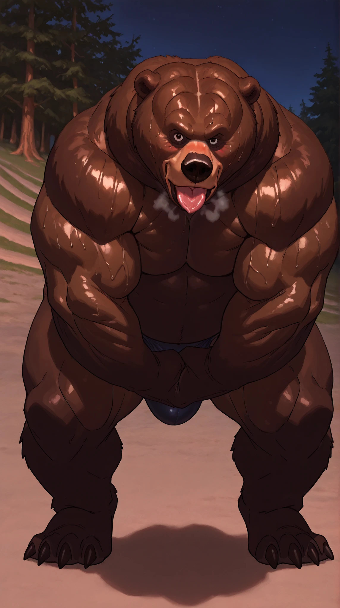 masterpiece,high quality,anime, ultra detailed
, 毛むくじゃらの雄の黒Wolf, Wolf, great physique,Strong arms, manly
, Completely naked, ((Excessive sweating)), Backwards, On all fours, Point your anus towards me
, Dark penis, A lot of semen, Big cock, erection,
, ejaculate, A lot of semen, A lot of milk overflowing from the tip of the penis , Big cockの先から溢れるA lot of semen, 陰茎の先から溢れるA lot of semen
, (Black brown ass:1.9), (Black anus:1.9)
, Joyful, From null-ghost, night, Dark Forest, night空