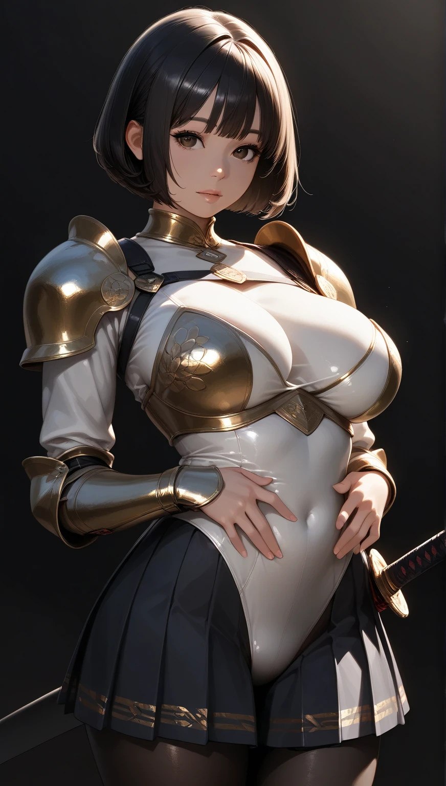 (best quality,highres),(realistic:1.37),(portrait),(studio lighting), solo mature woman,curvy, (((big naked natural breasts:1.2))), large perfect ass,straight brown hair, brown eyes,full lips, ((lifted skirt)), ((broken armor:1.2)), (((ashamed))), (((cameltoe panty view))), (((battlefield))), (((labia))), (((fear))), (((freckles))), (((detailed skin))), (((small nipples))), ((detailed shadows))