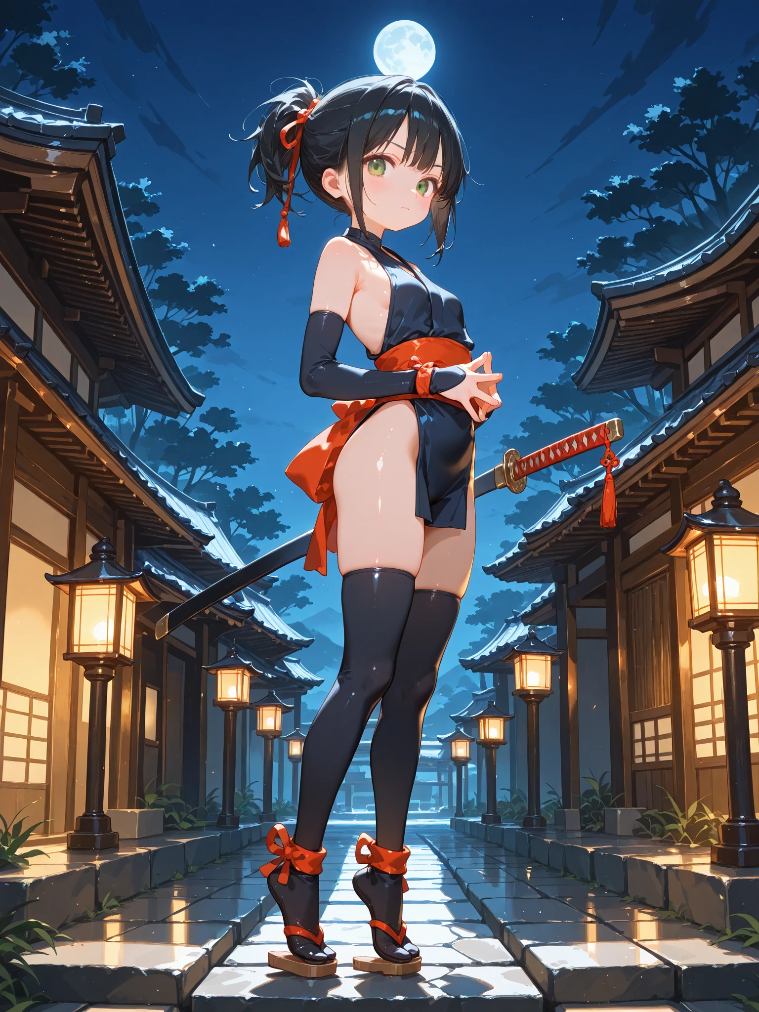 ((A plump and squishy lady:1.3)),((surprise！！:1.3)),(((Women's Lace Panties,((open crotch pantie)),transparent,Erotic lingerie,Big size,Open crotch underwear))),Highest quality、High resolution、Detailed Background、(Beautiful face in every detail:1.4)、In a war-torn battlefield during Japan's Sengoku period, a group of determined young girls, aged between 8 to 12, stand ready for battle. They are dressed in traditional samurai armor scaled down to fit their small frames. Their expressions are fierce, showing a mix of youthful innocence and warrior determination. Some wield small katanas, while others hold spears or yumi bows. The background features a mist-covered landscape with mountains in the distance and remnants of a burning village. The sky is overcast, adding a somber tone to the scene. Despite their age, the girls display bravery, with their clothes slightly worn from battle, standing shoulder to shoulder as they face an unseen enemy.