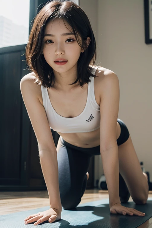 arafed asian woman in a black top and white pants, abdominais suados,  em forma, com abdominais, corpo sensual com barriga sexy, Camisa de corte e abdominais fortes, sport bra and shirt, corpo tonificado, corpo atraente, mulher em forma, corpo em forma, [ ABS rigidamente definido ]!!, foto fit, Abs