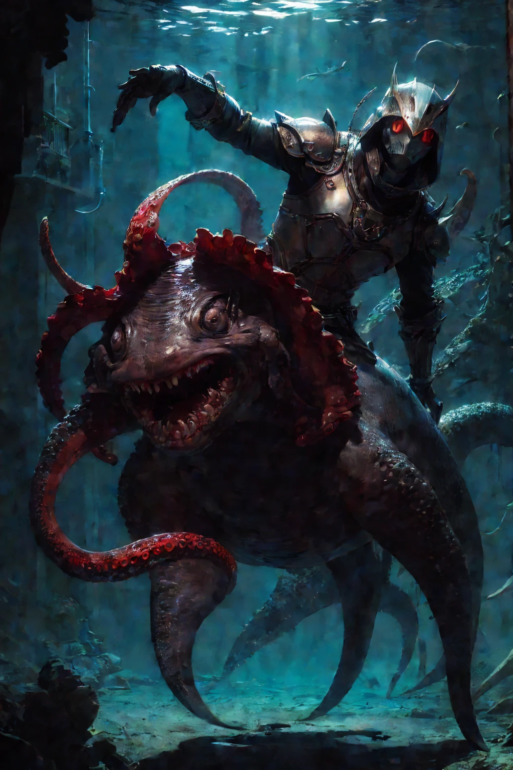 minotaur humanoid woman on a pirate ship, fully body