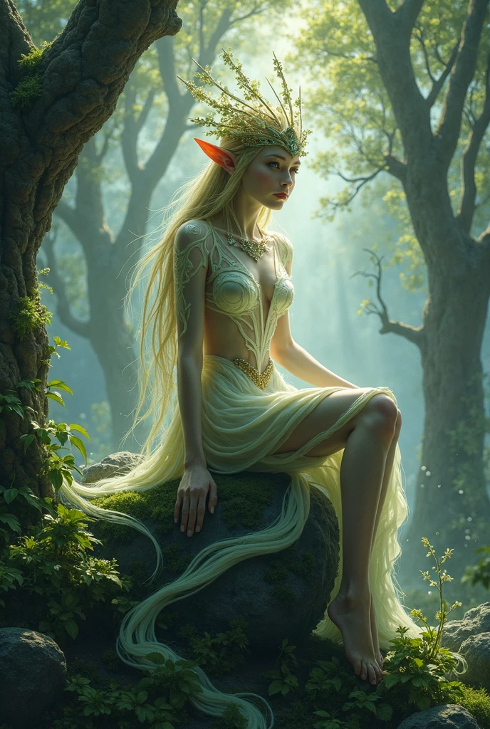 (oil painting:1.5), (artistic:1.2), (fantasy:1.2), (from afar:1.5), (full body:1.2),BREAK,
(dryad:1.2), (sitting on a lake:1.0), (lonely:1.2), (solitude:1.2), (white dress:1.4), (transparent dress:1.2), (elf ears:1.2), (crown of flowers:1.2), BREAK,
(dense forest:1.2), (old forest:1.2), (night:1.4), (fireflies:1.2), (enchanted forest:1.2), (mystical:1.2), BREAK,
(masterpiece:1.4), (4k:1.2), (extreme resolution:1.2), (highly intricate:1.2), (studio quality:1.2), (extremely detailed:1.2), (beautiful and aesthetic:1.4)