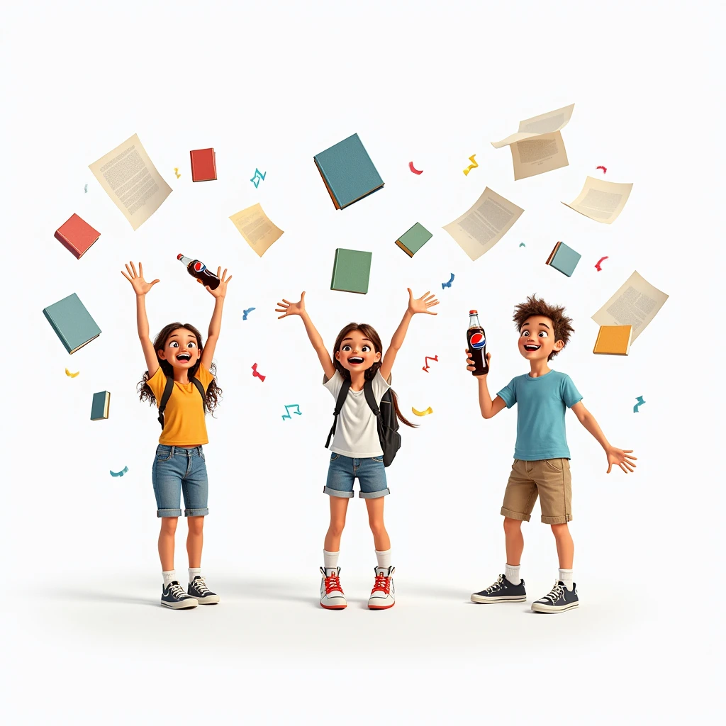 Cover of the subject: socio-educational diagnosis. Children coming out of a book in a classroom.