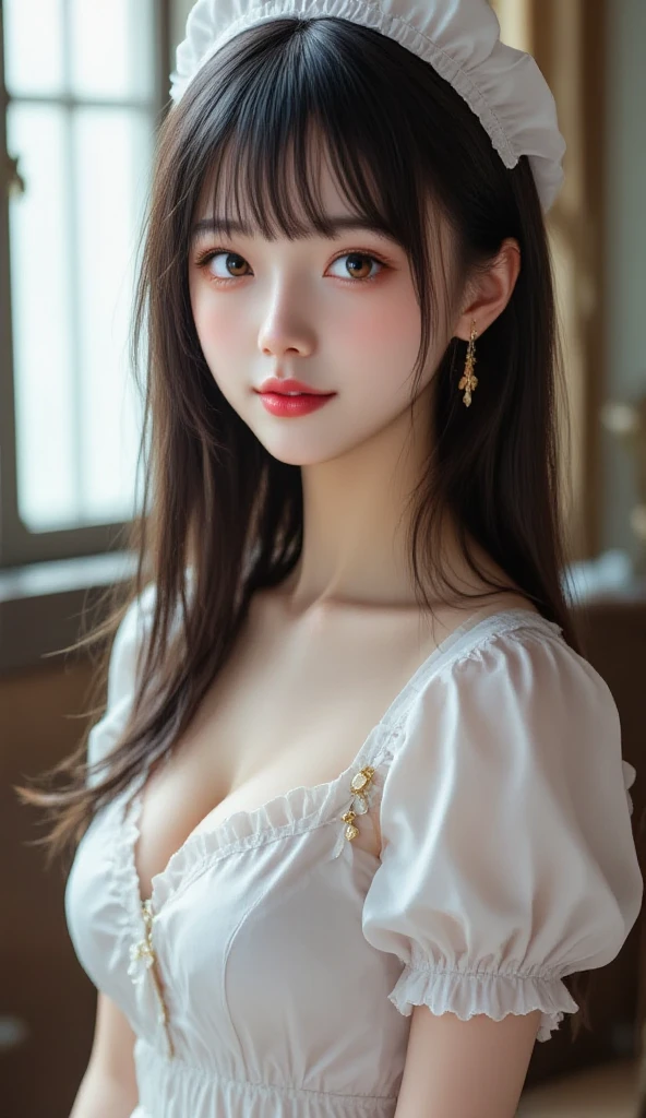 Black Hair、Brown eyes、beautiful girl、Gal、The front hair is up、long hair、gorgeous、Long eyelashes、Big Eyes、Earrings、ヘソEarrings、She is wearing a see-through jacket over her bare skin.、Transparent clothes、sexy、naked、Cleavage、tits、whole body、Great thighs、Beautiful legs、Beautiful abs、Slimy skin、Oily skin、Wet skin、White skin、Light reflecting skin、Glossy finish、Realistic details、Perfect body