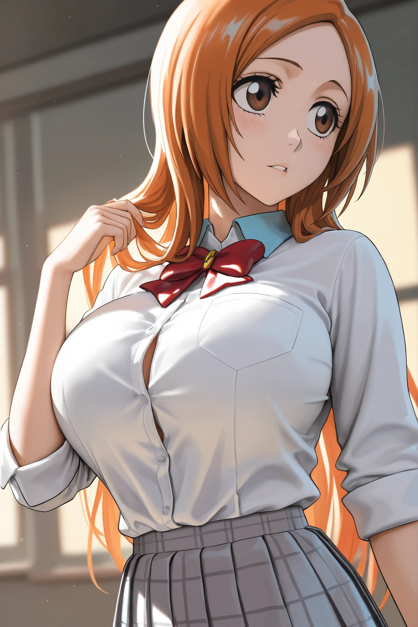 nsfw,nude,spread leg, spread perfect pussy show off,love live konoe Kanata,big breast, seethrough school girl uniform,