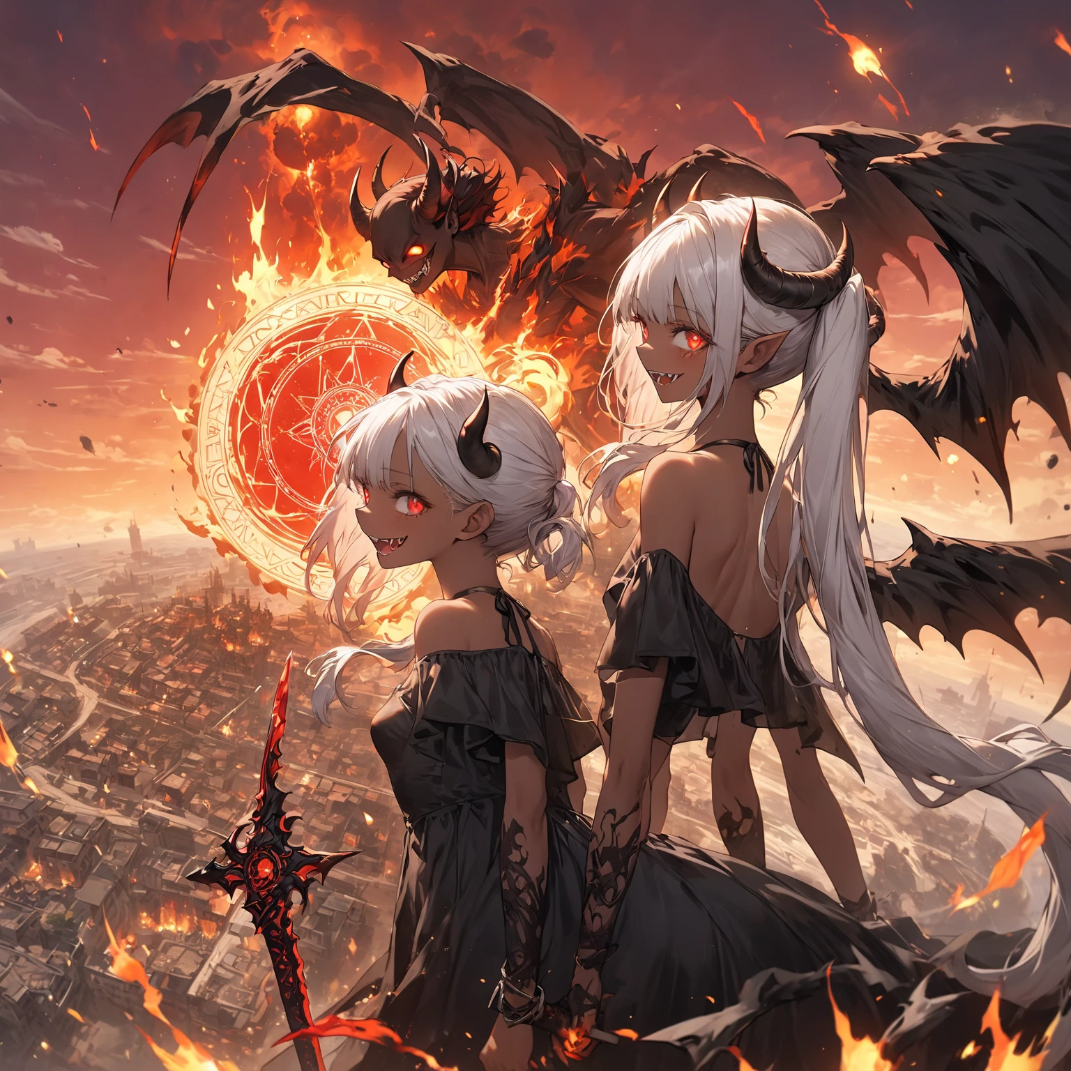 (masutepiece, Best Quality: 1.2), Girl with phoenix wings standing in a ring of fire, with glowing red eyes, phoenix, The lotus flowers, Red gold Pink, Sunrise girl from mountain on background, spreading her wings, wearing a coat of white feathers,,,, Wings full of the back, Radiant Hello, long hair flowing, Mechanical wings dancing delicately at the waist, Medium Figure, Sunken navel, curtains of white feathers on the pelvis move slightly,,,, Mini wings scattered on the body, multiple wings with a yellow sheen,,, Soft yellow fire between the wings.((16 K,Ultra Definition、The highest masterpiece,Best Quality)), maxiskit, dress conservatively 1 girl, 独奏, Full body, wide shoot, Graceful standing, holding sword down, White hair, Long hair, valkyrie, armor, Angel, White bra, side bun, from the front side, extra size body, Night, mont, look at viewr((Super best quality)), ((A very masterpiece)), ((super detailing:1.4)), ((hyper realistic lifelike 3d)), Dragon Warrior Girl, Mechanical body, Dynamic action poses in battle scenes, Mechanical weapons of very complex and heavy fighters, Off-the-shoulder fashion that blends dense and complex steampunk with dense gothic lolita, Complex steampunk headgear, very thin long legs, Mechanical boots above the knee, Fluttering lace flared mini skirt, beautiful small breasts directed upwards,Somewhat long, Vertically curly silver hair fluttering in the wind,Countless shining large spheres flying around,Many sparks cross and fly,Countless neon signs rained down from magic-evoking gestures,Steampunk Factory,Complex and precise mechanical ruins,Very dark night background,Very dramatic and cinematic lighting。best qualtiy,tmasterpiece,8K,s fractal art,one girls,Long grey hair,Long legs,blackstockings,Sex slaves,Kneeling Pose,
