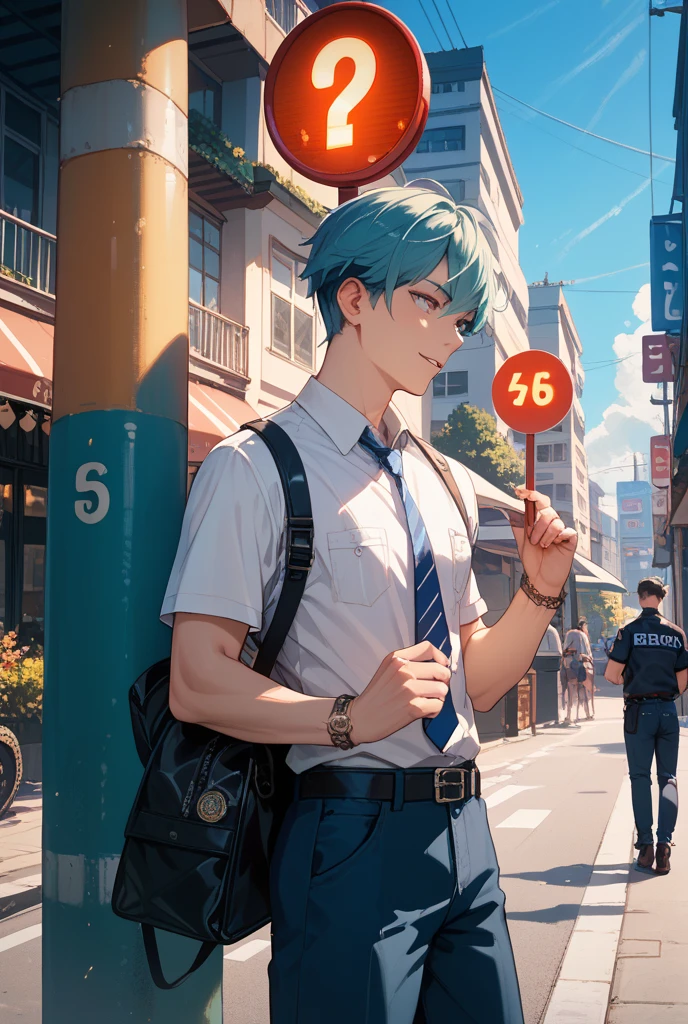 a very cool anime boy going to vote