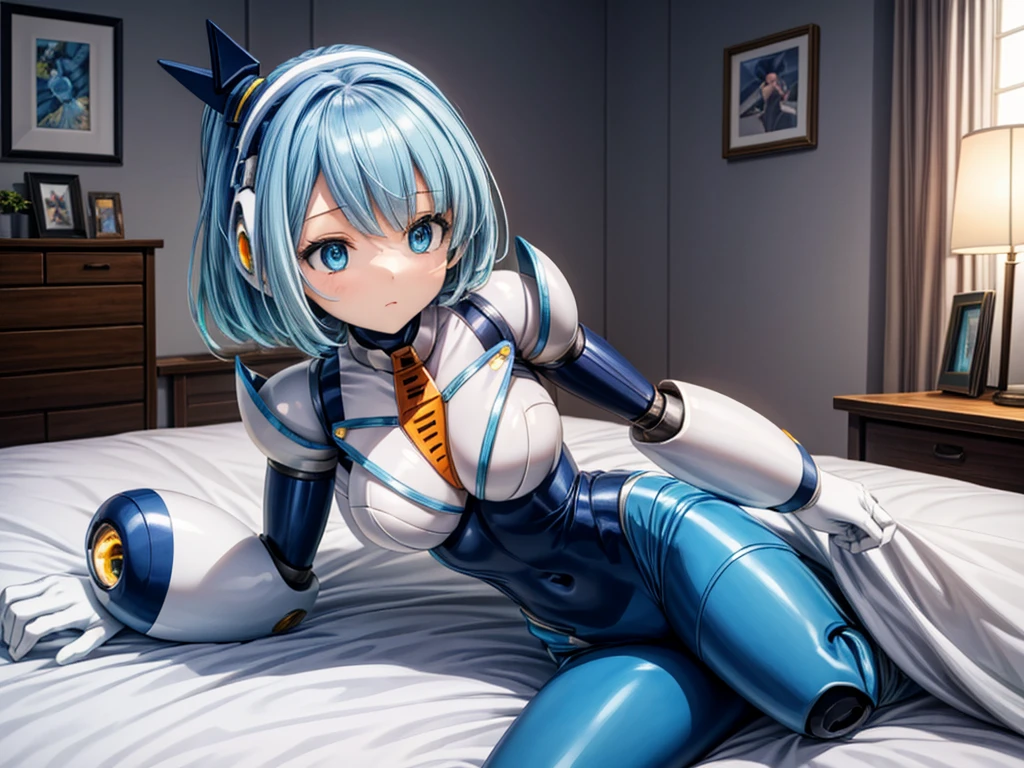 Evangelion_Rei Ayanami、Blue Hair、One girl、Plug Suit、solo、Sleeping expression、Feeling facial expression、blush、Open your legs、Leg spread、Pussy、Thick white love juice、Drip a large amount of love juice、Close ~ eyes、、Kindergartener's body、low length、Child's 、Put your finger in、masturbation behavior、Sweat、painful、Nipples can be seen through the top of clothes、Nipples standing from the top of the clothes、Huge breasts:1.8、orgasm