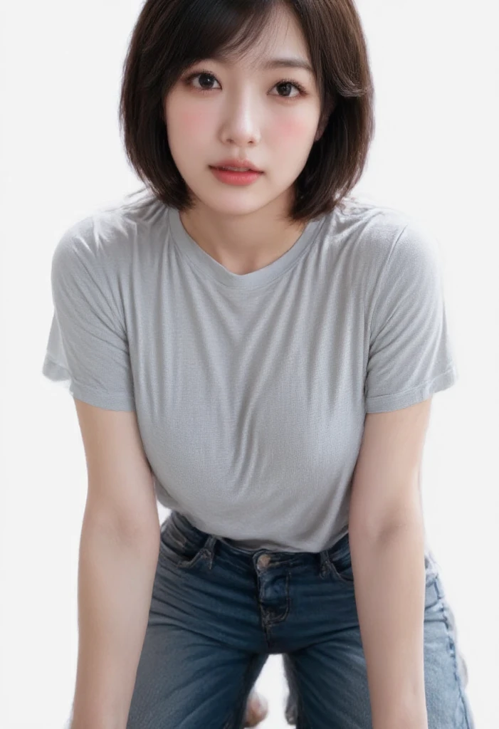 (1 woman:1.99)、(Wide forehead、Very short hair、Very small amount of hair、Forehead、Fuji frame:1.1)、Very sunburned、Gal、17 years old、Naughty、Happy expression、満面のsmile、Weakness、I feel very comfortable alone、(School Shirt),((Very sleepy、Improves skin texture,smile、Narrow eyes、Very weak eyesight、Very weak eyeliner、Half-closed eyes、I know the shape of your head、Oval Face))、(slicked back hair:1.25)、Photographic, Raw photo, Mastepiece, Highly detailed photos, Digital SLR, Photo-realistic 1.4, Super hello nothing, Best Quality,(standing、tilting your head、whole body:1.7)
