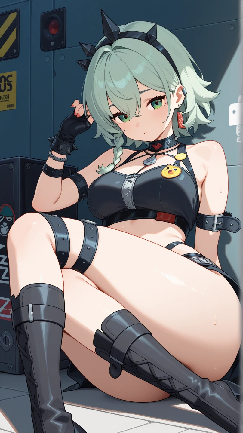 1girl, kal'tsit \(arknights\), arknights \\\\\ masterpiece, best quality, very aesthetic, absurdres, newest \\\\\\ slim body,///// ,by nyantcha,cutesexyrobutts , by khyle,,////// ,,,, , ,,detailed face, , ,, , , , , beautiful face, (white background:1.2), , sexy, , serious.angry, green eyes, animal ears, , , rating:nsfw,,big tits,),  in the center of the frame,,, ,lingerie garter belt,, black openwork bra, wears a lab coat, hands in pockets stockings,  solo