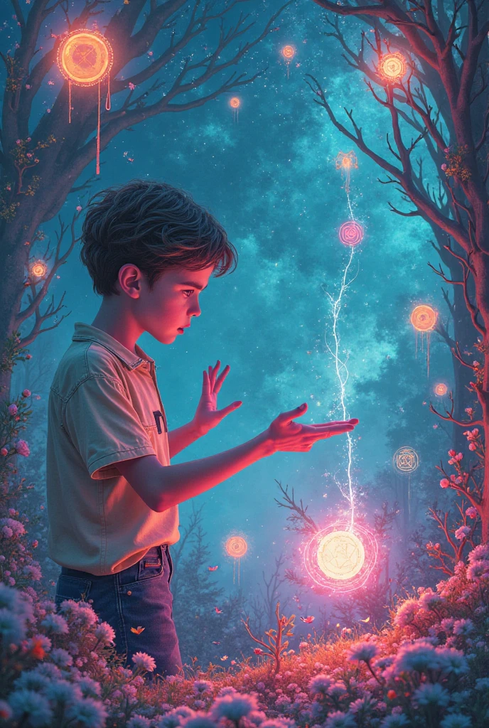 There is a boy holding a lamp in his hand, verde brilhante, brilho verde, green lighting, Brilho Verde, photo manipulation, magia verde, he is casting a lighting spell, luz verde, energia verde, neon verde, Aura verde, little girl with magical powers, amazing color photograph, luz ambiente verde, brilho radioativo verde, photo - manipulation, amazing photo