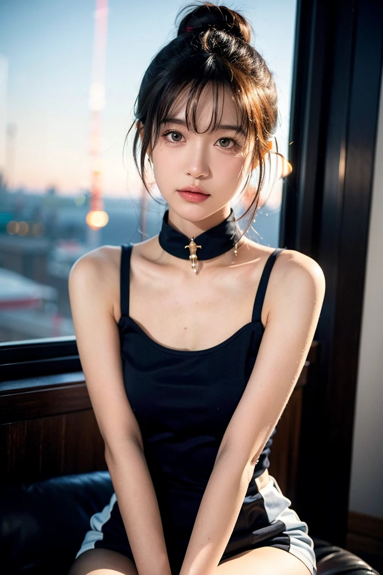1girl, black random formal dress, white background, <lora:RolaTakizawa_Jav-02:1>