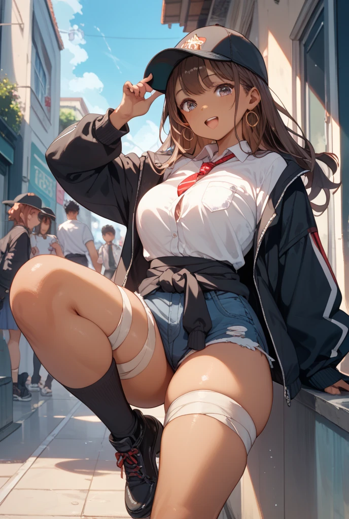 Beautiful breasts,(from below:1.2),(from side:0.9), ((Face)), (Close-Up:0.4), (real、photorealistic:1.4),(RAW photo:1.2),highest quality,(4k, Best Quality, High Resolution: 1.1), (Realistic, Photorealistic:1.1), 1 Girl, Solo, Fine Eyes, Fine Complexion, (Look Viewer:1.2), Cute, Pure, Long Eyelashes, Upper Body, Blush, Random Clothes, Realistic Light, Realistic Shadows, [Blurred Background], Eye Focus, [Depth of Field], Professional Lighting, Photon Mapping, Radiosity, Physically based rendering, high detail, f/2.8, 200mm lens, catch light, big hairpin，full body esbian，the skirt is floating in the wind、Dark purple panties、thin Pubic hair ,(with sparkling eyes and a contagious smile),open mouth, highest quality, high resolution,Real World, Natural light,perfect Natural light, Looking at Viewer,
