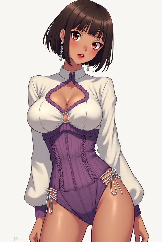 (masterpiece, best quality), 1girl, Iris Pinned Back Curls, Size E breasts, <lora:pantsu-ripper:0.8>